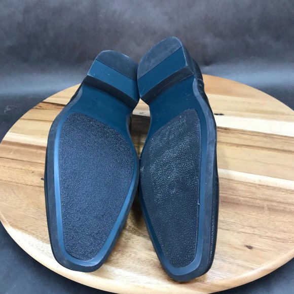 J. Ferrar Black Perforated Faux Leather Oxford Dress Shoes Lace Up Mens Size 9 - Picture 8 of 9